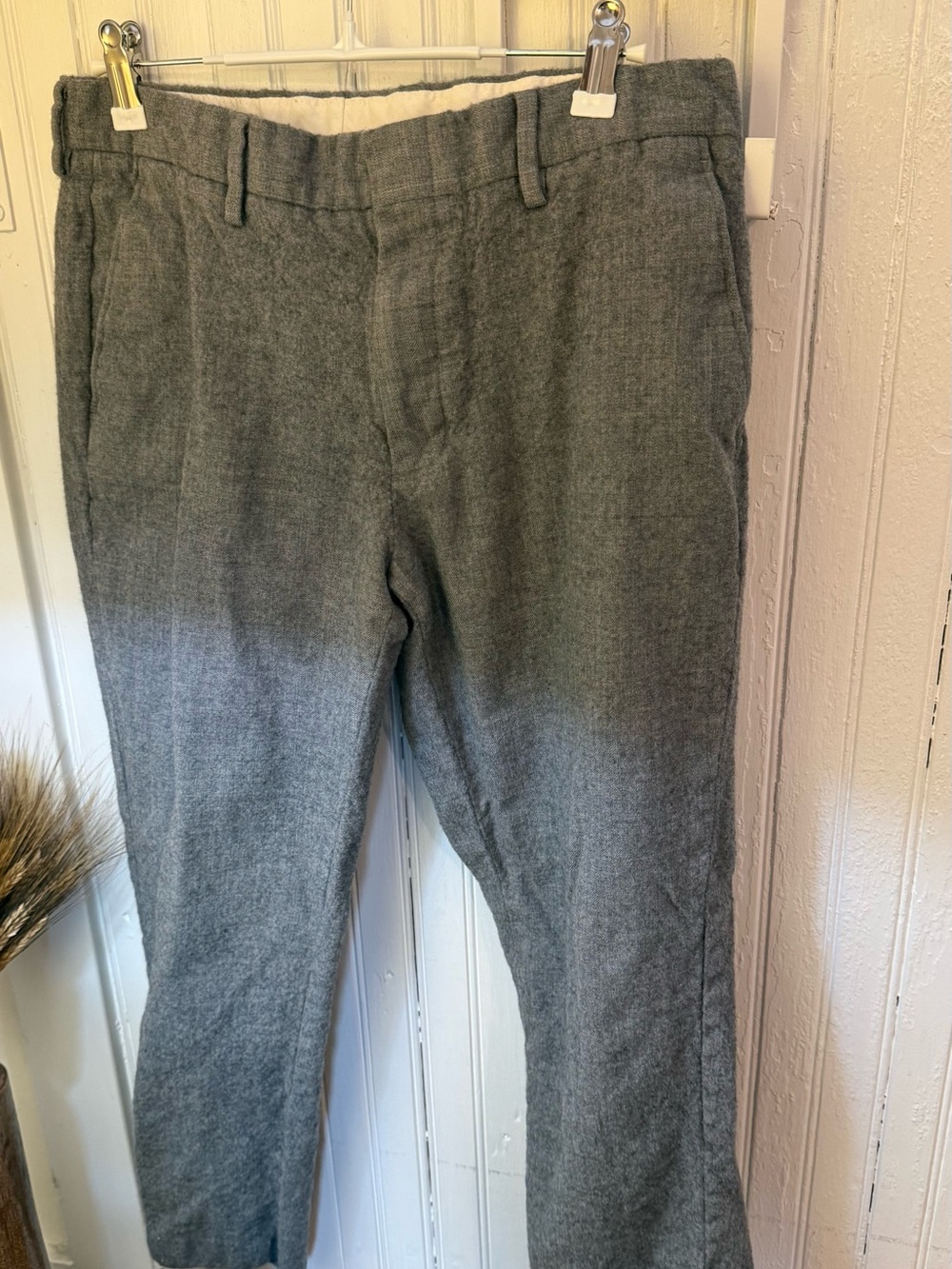 J. Crew Men's Gray Wool-Blend Dress Pants